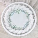 Husa saltea rotunda patut bebe copii cu elastic, Coronita (5)